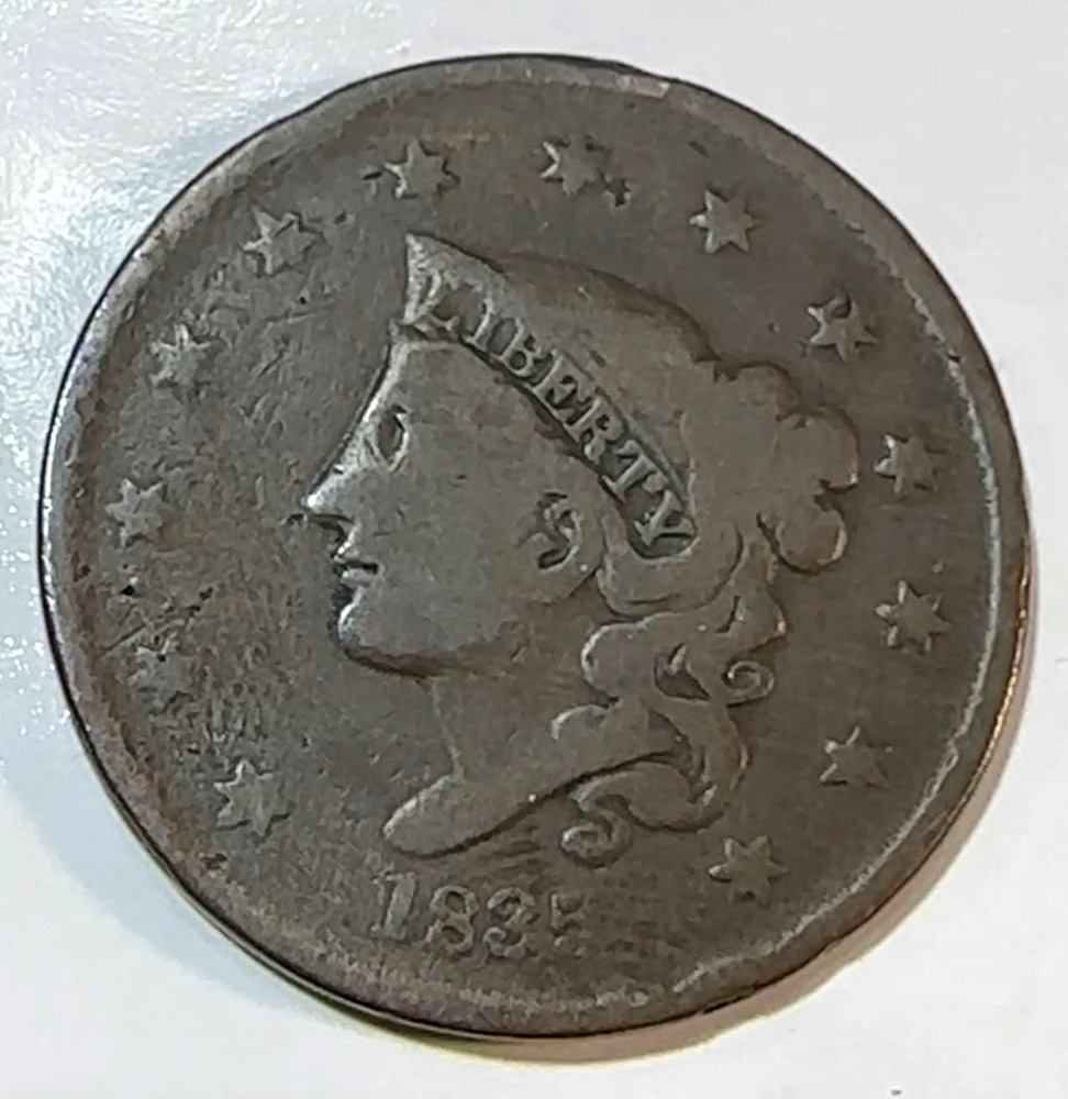 1835 Large Cent Nice Original VG Choice Planchet CHRC