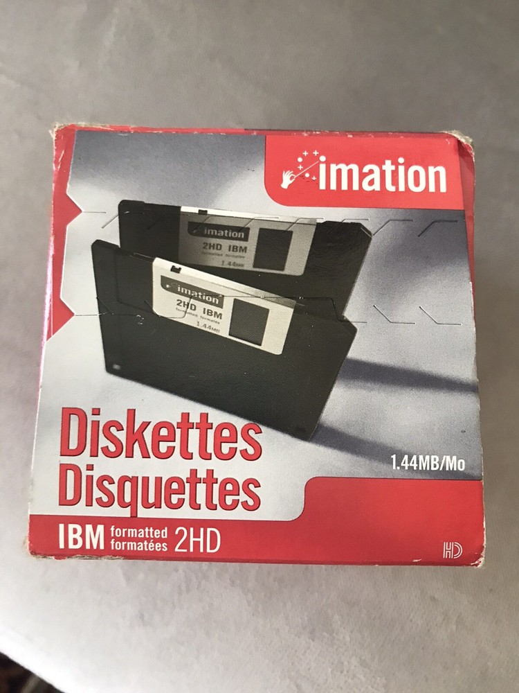 IBM imation 2 HD Diskettes New in Unopened Box Black