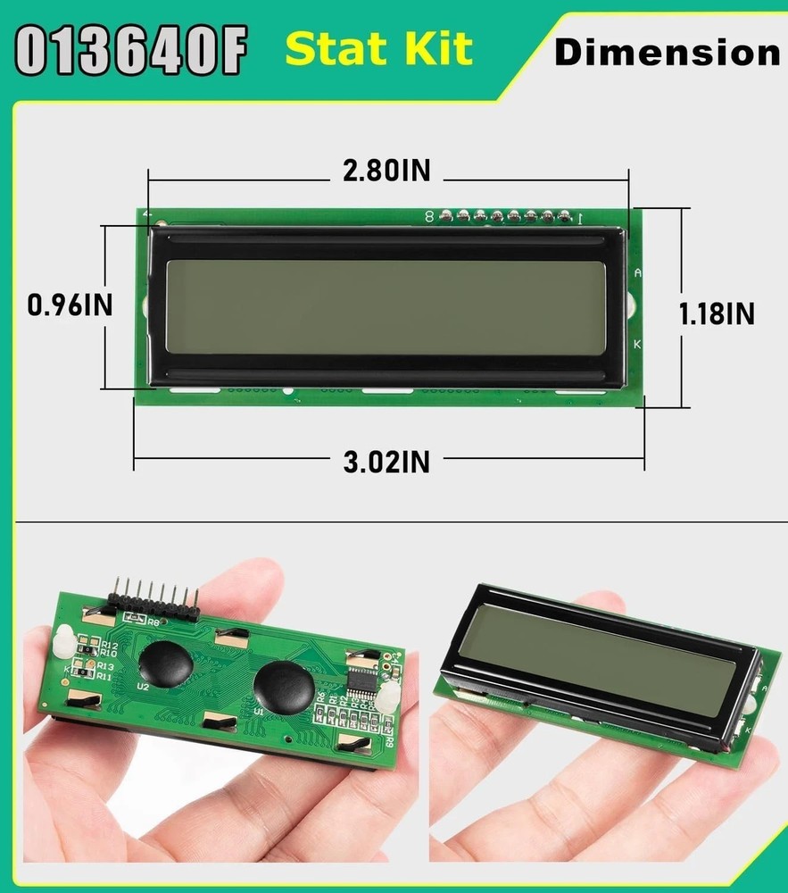 013640F LCD Display Pool Stat Kit for Raypak RP 2100 Pool Heater 185B 265B 335B