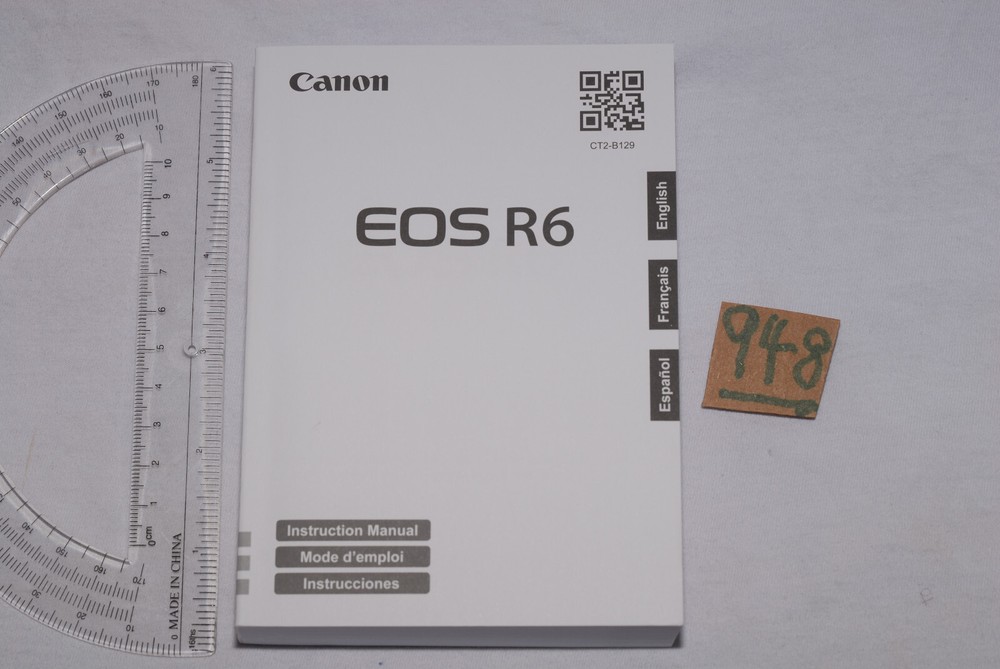 Canon EOS R6 Instruction Manual Open Box