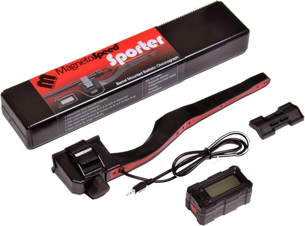 Black Sporter Ballistics Chronograph with LCD Display & Bluetooth Connectivity