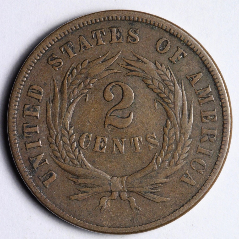 1865 Two Cent Piece XF+ E242 OANM