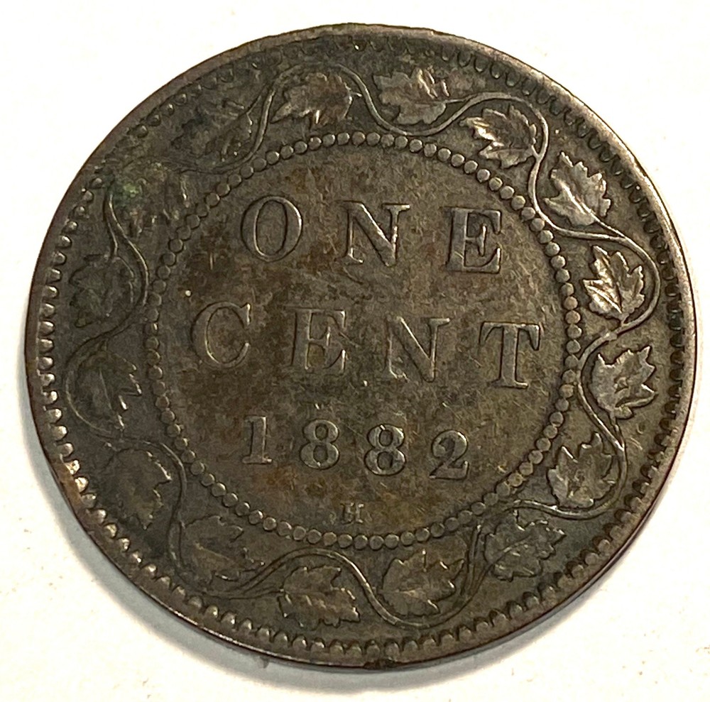 1882 H Canada Large Cent Higher Grade #4