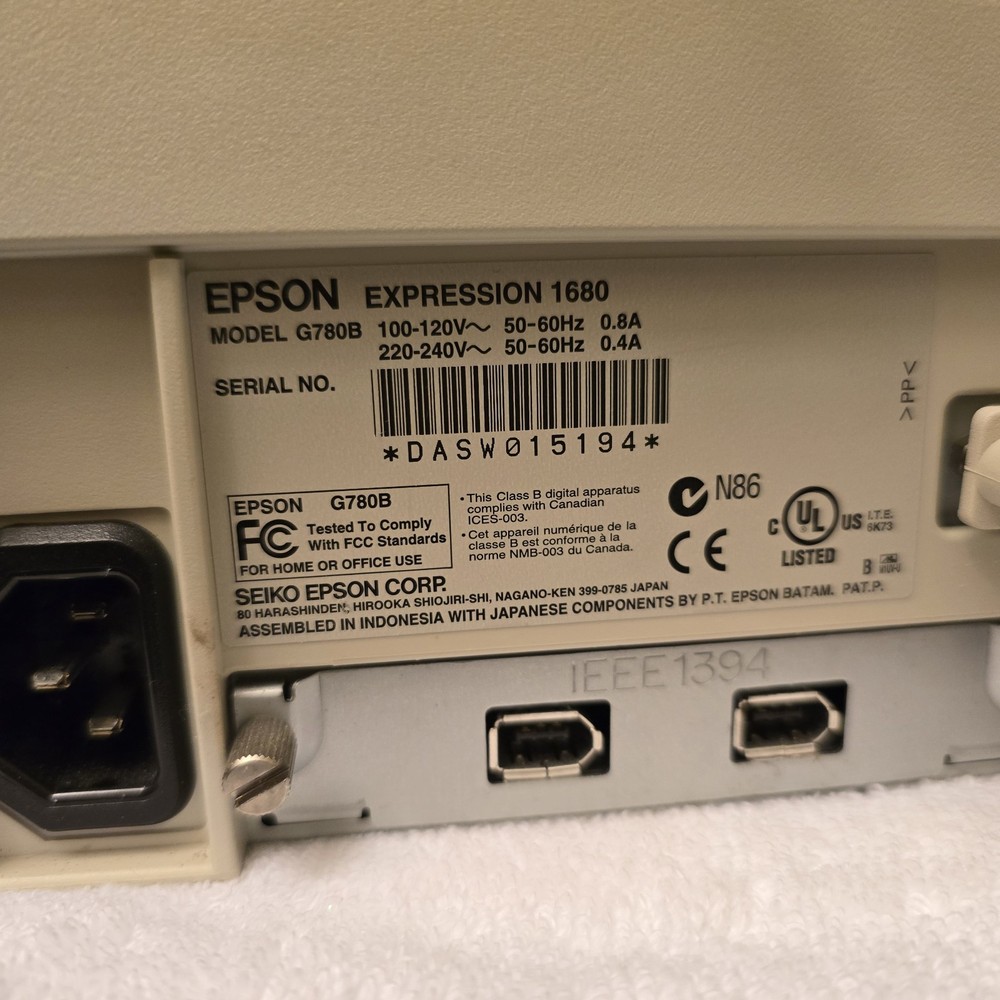 Epson Expression 1680 Flatbed Scanner & EU-35 Transparency Unit Tech Tested