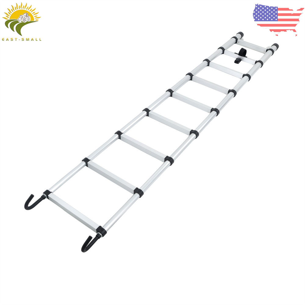 8.5 FT Multi Purpose Telescoping Ladder Folding Extension Step Ladder with Hooks