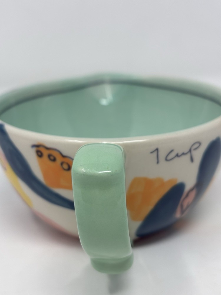 Anthropologie Hand Painted Stoneware Measuring Cup Replacement