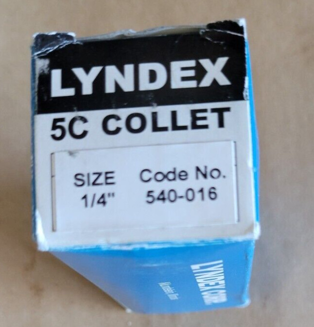 LYNDEX 5C COLLET 1/4" CAPACITY BRAND NEW OPEN BOX