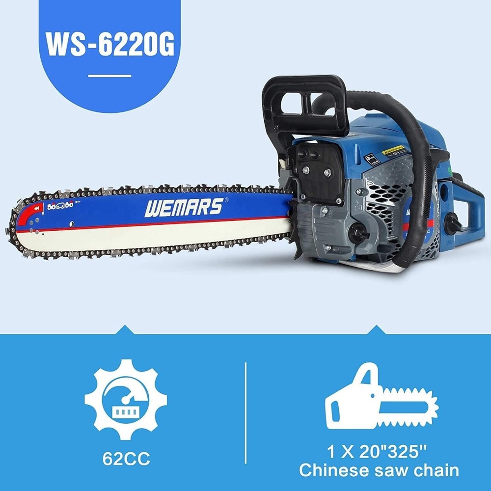 Efficient 62CC Handheld Chainsaw with Fast Cutting Technology - Lightweight