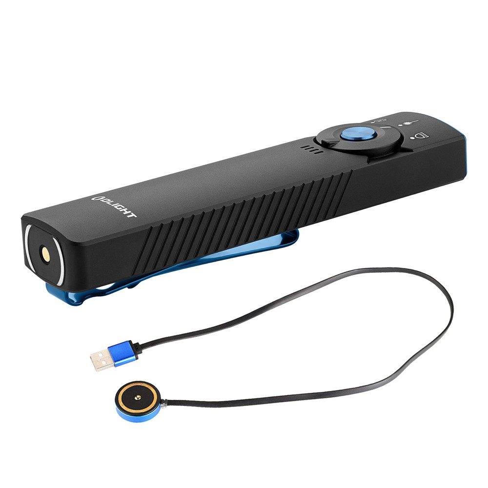 Olight Arkfeld Pro 1300 Lumen Rechargeable Flashlight with UV Light & Laser