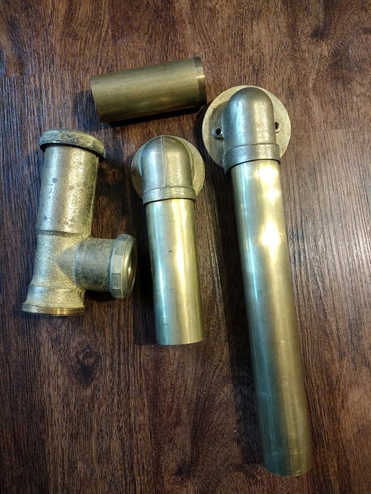 1.5" Brass Pipe Lot 4 Pieces