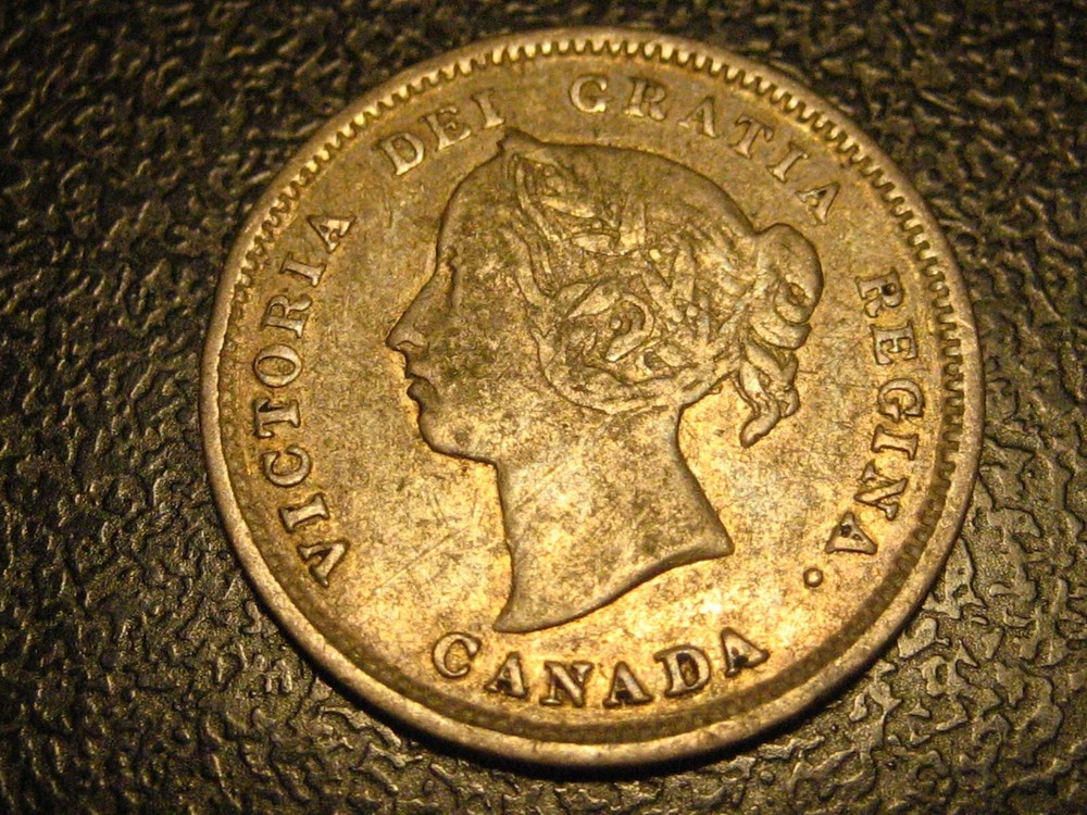 1888 Canadian Five Cent 92% Silver Piece
