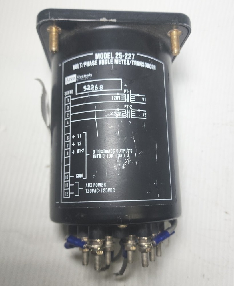 Arga Controls Model 25-227 Volt/Phase Angle Meter/Transducer Indicator