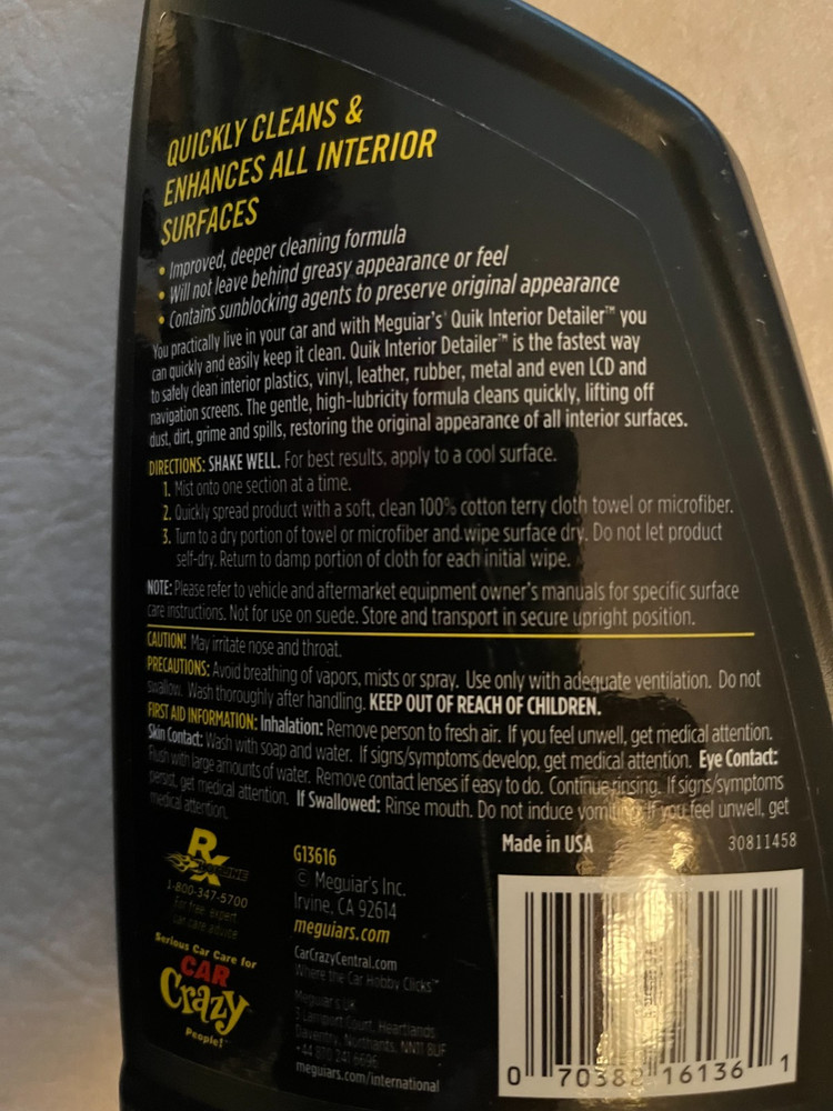 Meguiars Ultimate Car cleaning Detailing