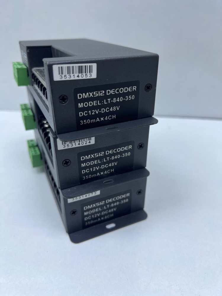 Lot 3 pcs 4CH CC DMX-PWM Decoder LT-840-350, without box