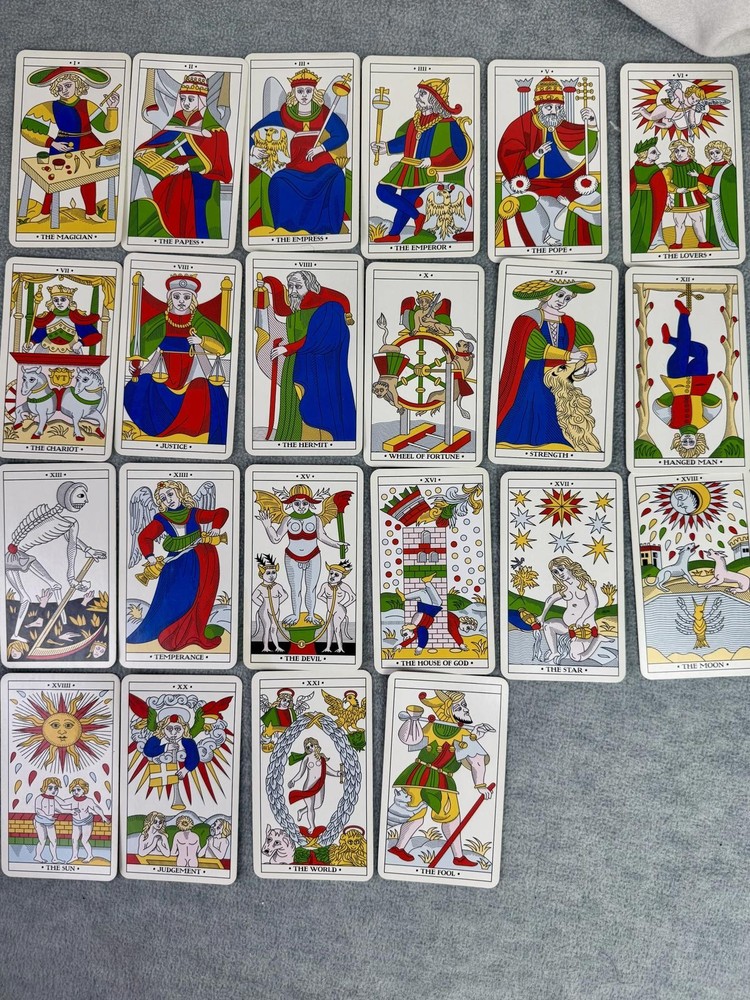 tarot marseille arcana complete deck flame tree tarot cards set
