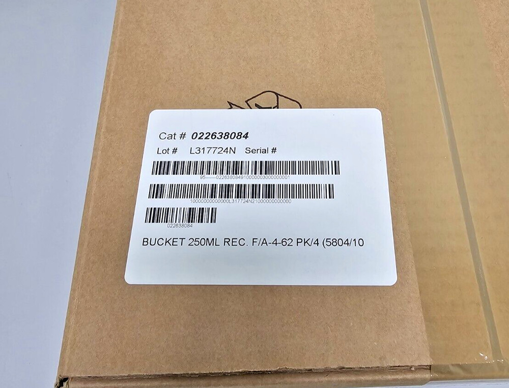 New Eppendorf Rectangular 250 mL buckets For A-4-62 Rotor