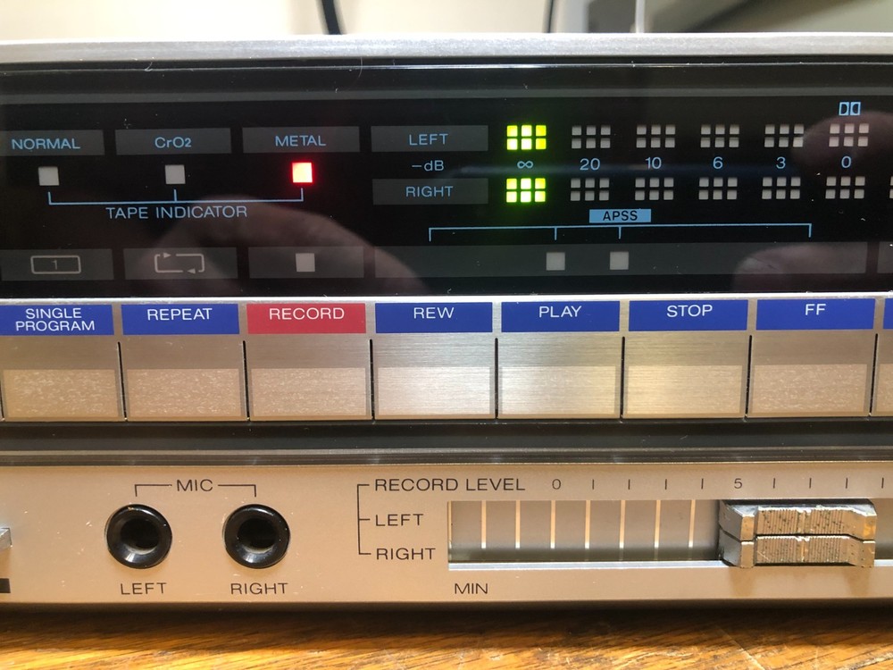 Working Vintage Sharp RT-350 Auto-Reverse Stereo Cassette Deck