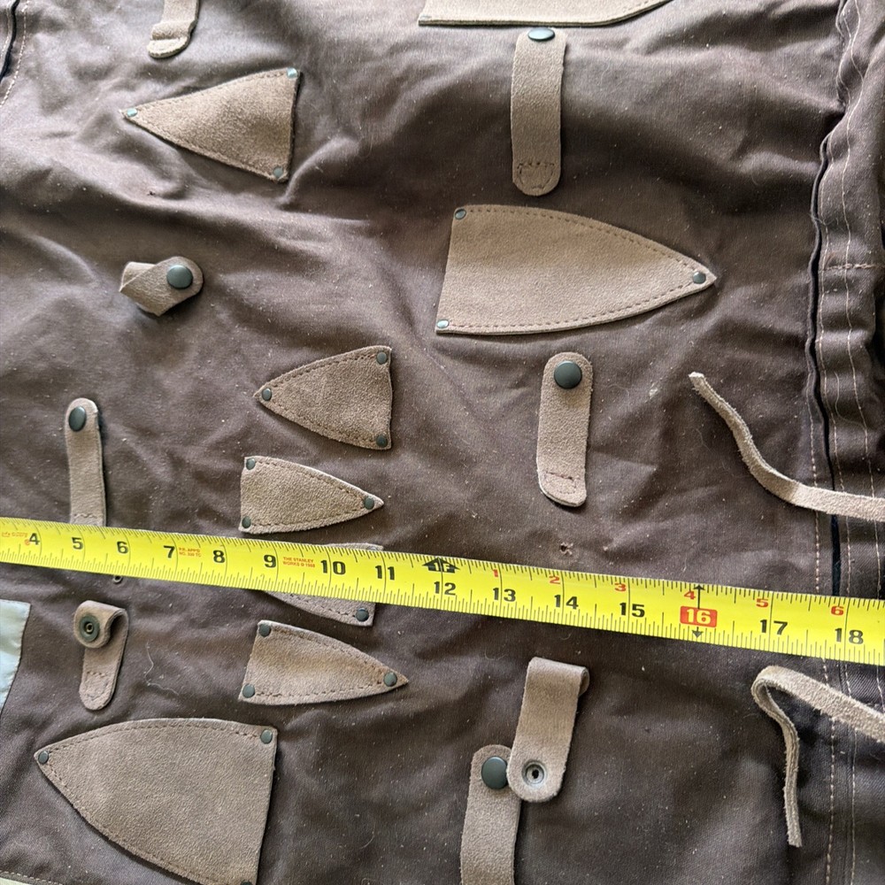 Barbara Lynch Chefs Knife Roll Leather & Canvas