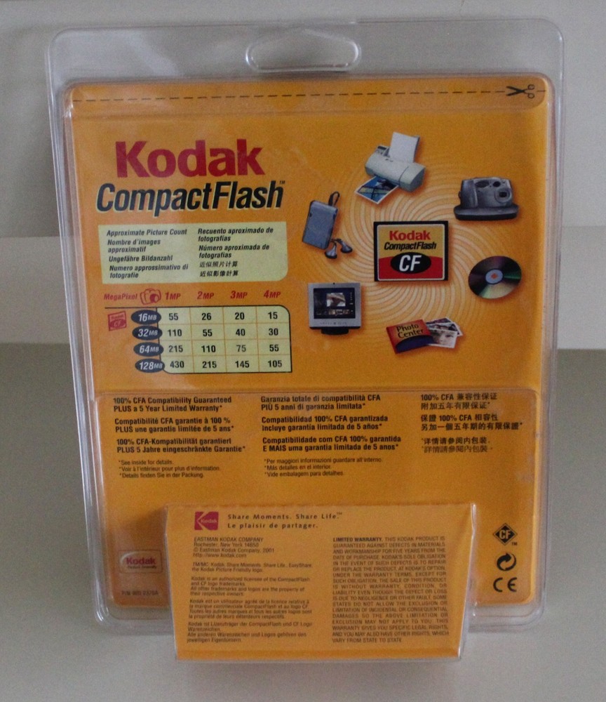 Kodak Compact Flash 16 Mb CF Memory Card
