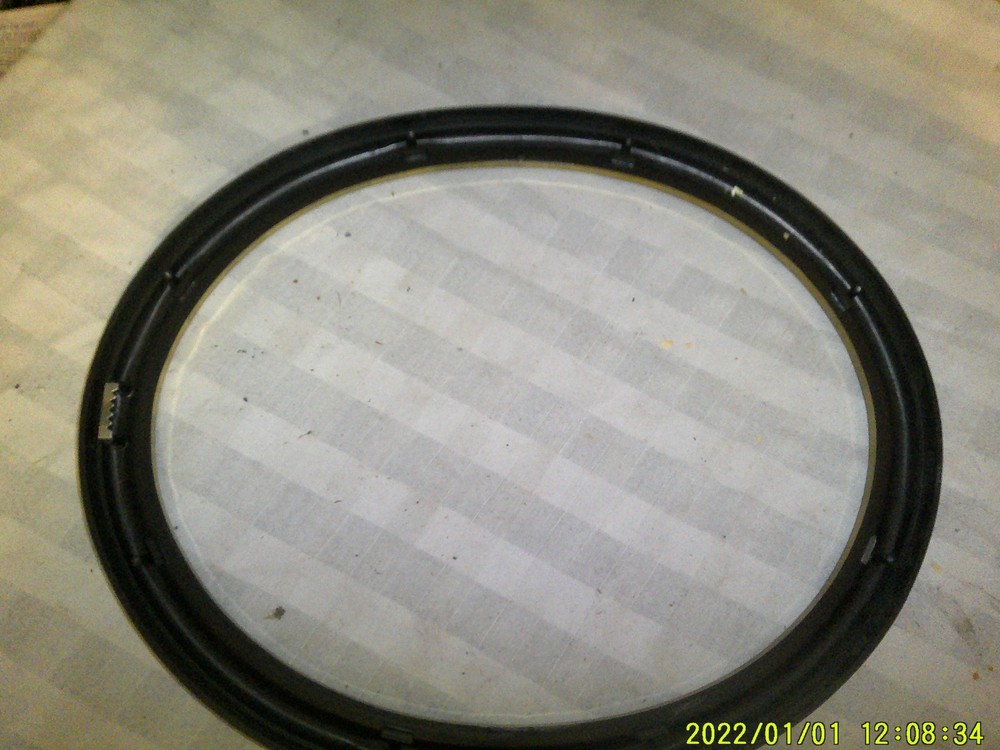 OLDER PLASTIC FRAME LARGE OXAL SHAPE PLASTIC GOLD COLOR