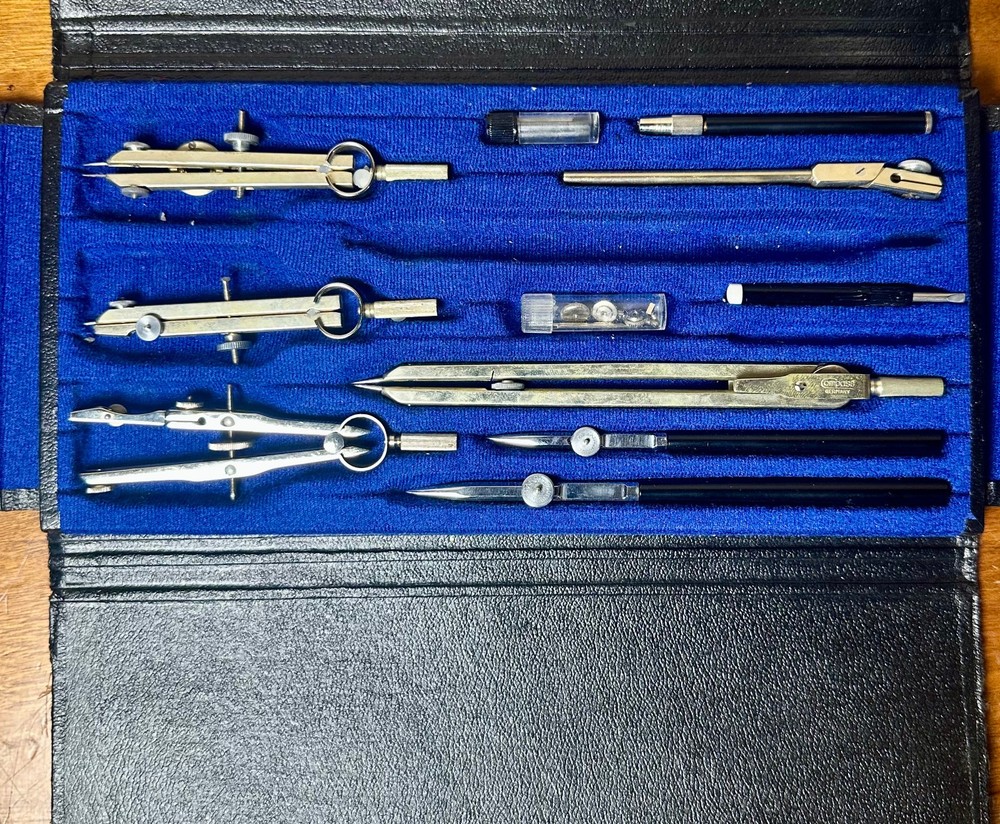 K & E Co. Universal Drafting Engineer Instrument Tools Set Made In Germany