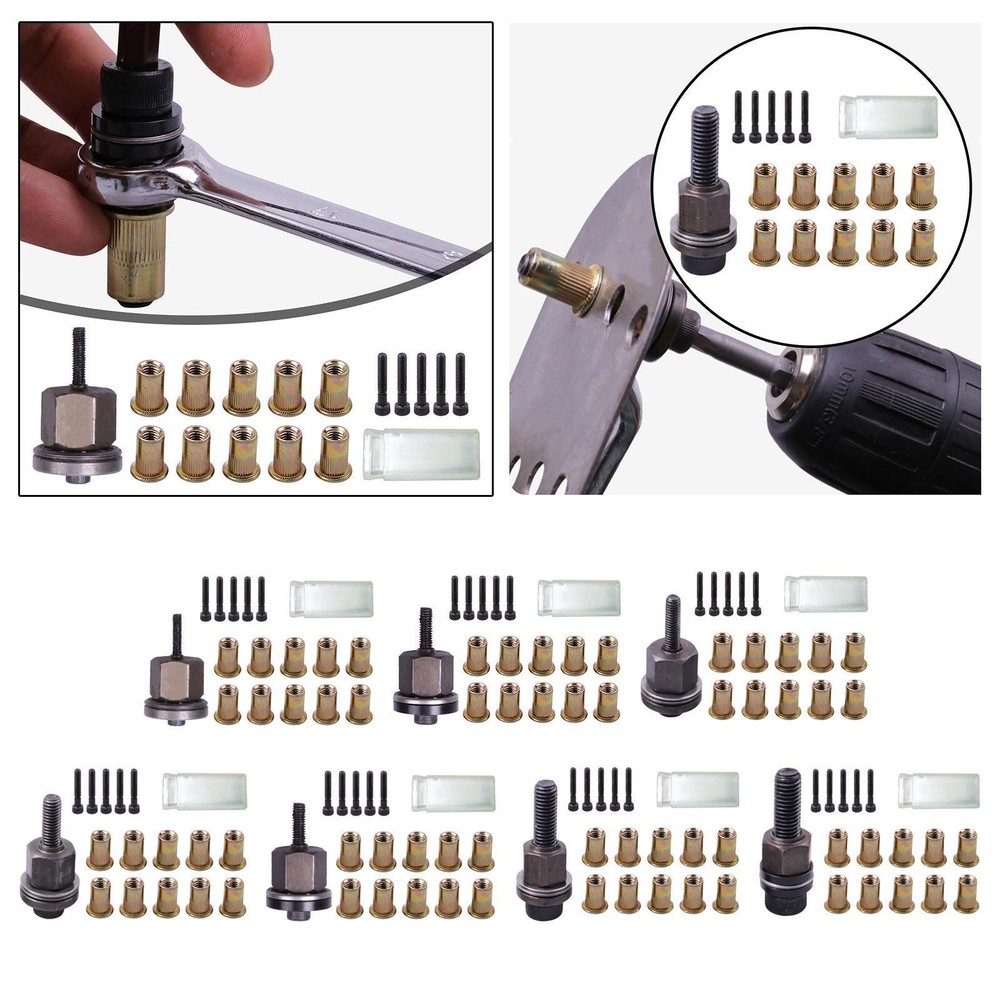 Rivet Nut Set Nut Mandrels Rivet Drill Attachment Rivet Nut Insert Drill Adapter