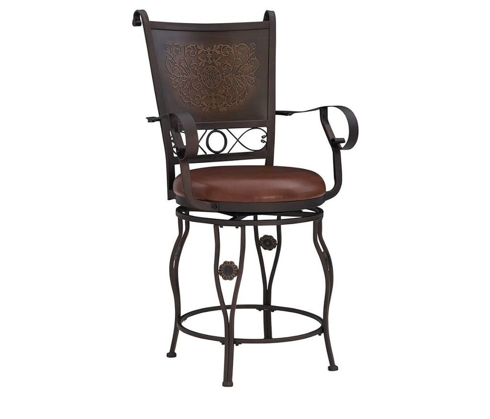 Two Counter Height Metal Bar Stools