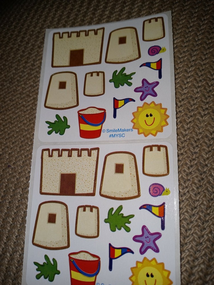 Sandcastle Stickers Beach Sun SmileMakers Scrapbook