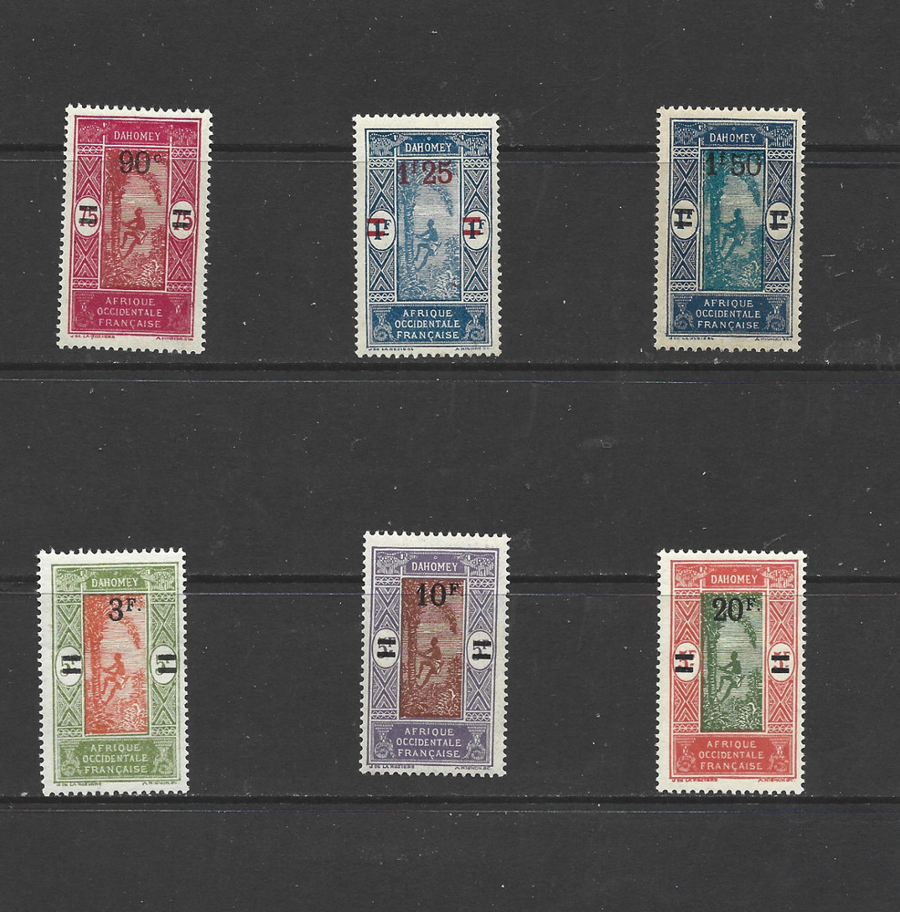 DAHOMEY - 1926  Surcharged  - MINT HINGED COMPLETE SET