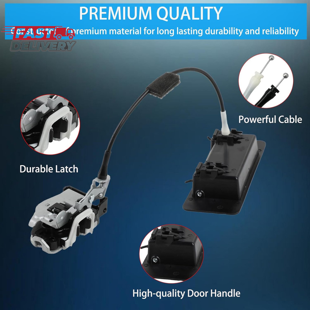 Left Driver Side Rear Cargo Door Latch with Handle Compatible with Ford E150 E25