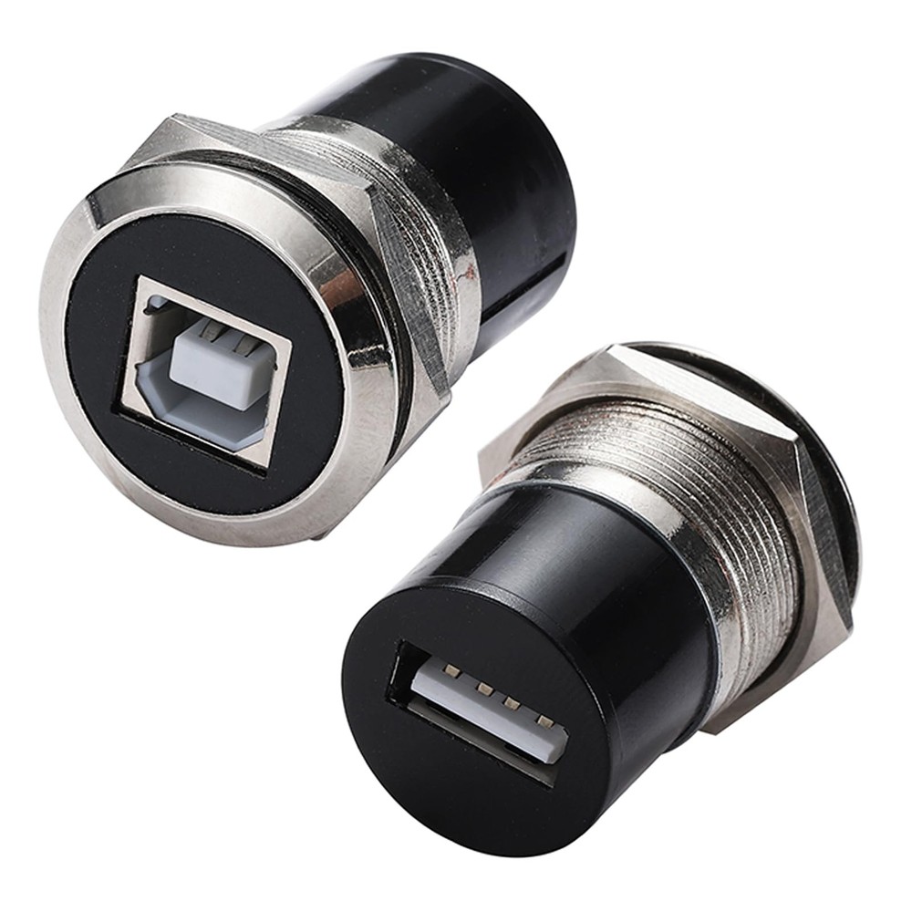 PENGLIN 2PCS USB B to A Panel Mount Connector, 2PCS(USB-B A), silver