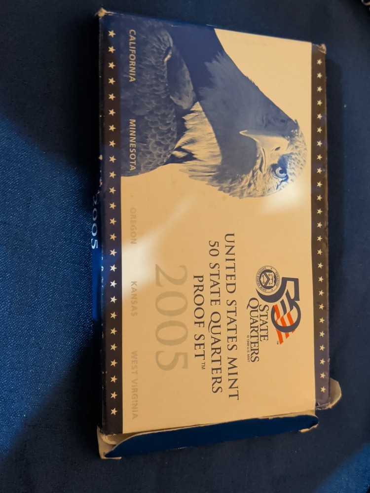 2005 S STATE QUARTERS PROOF SET WITH BOX & C.O.A .
