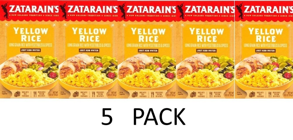 Zatarain's Yellow Rice Mix 6.9 oz Box - 5 PACK