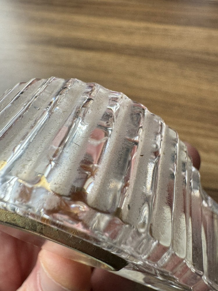 Lead Crystal Clock Read Description