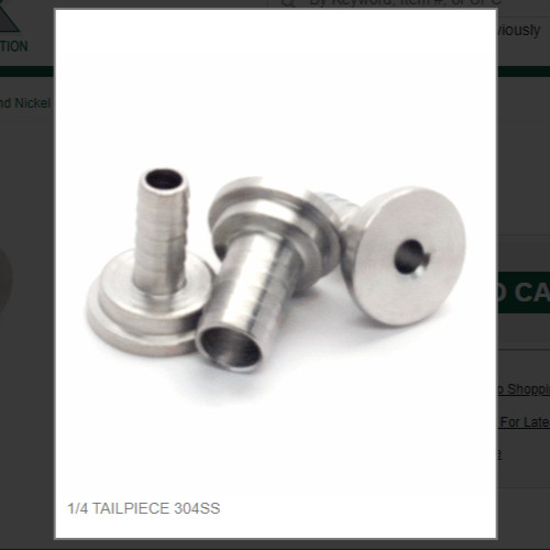 1/4 TAILPIECE 304SS # 4102