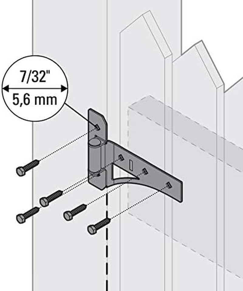Transitional Gate Kit N109-314 with Gate Latch, Gate Hinges, and Gate Pull
