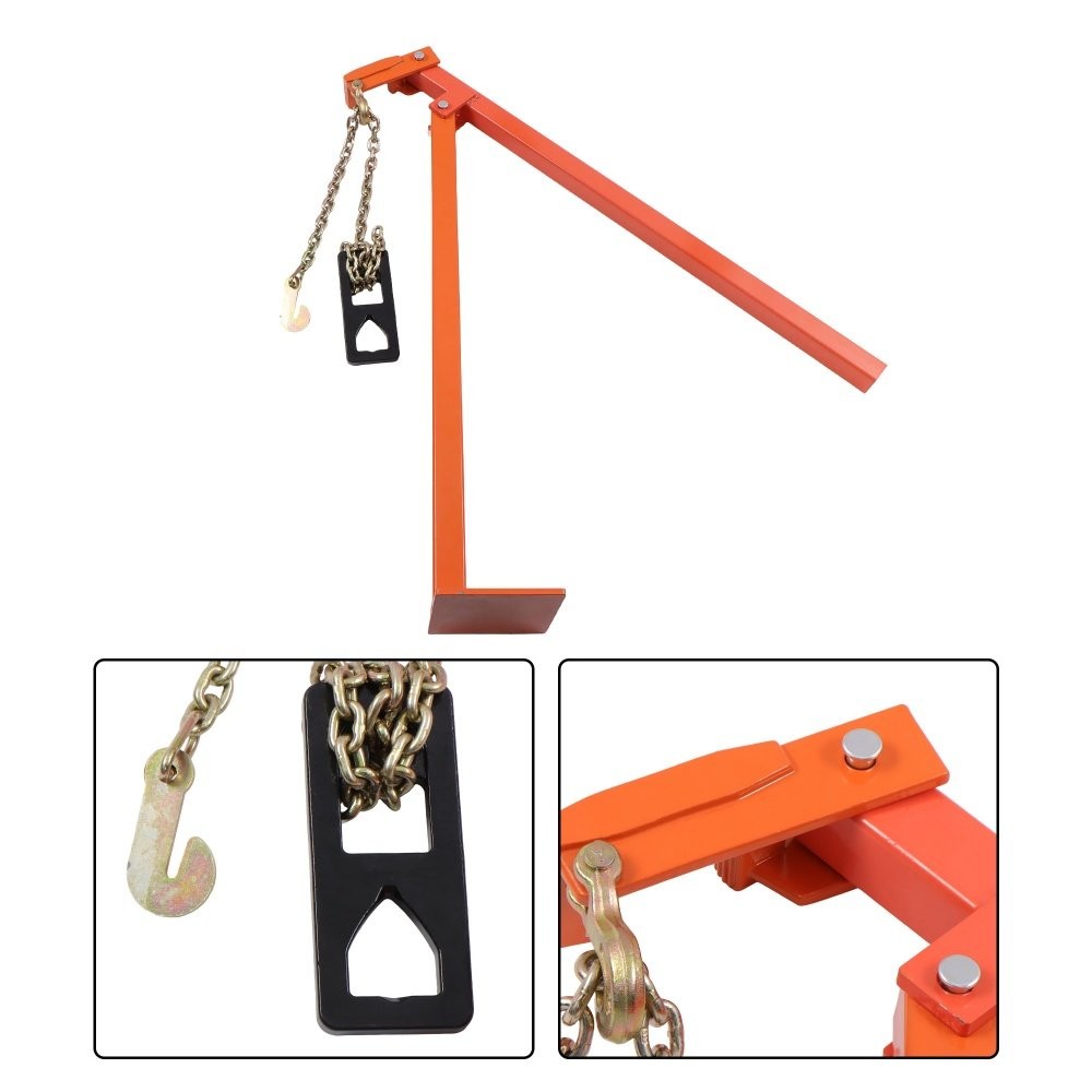 36in T Post Puller Heavy Duty Fence Post Pullers with Puller Plate & 47in Chain