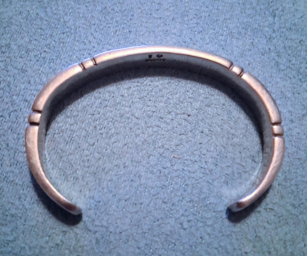 Thick Marked Understated Sterling Silver cuff