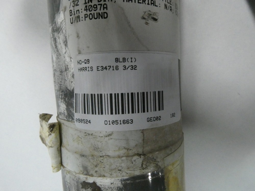 Harris E34716-16 Aws Sfa 5.4 3/32in 12in 8lb Electrode