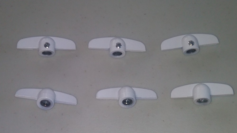 3/8 spline T-handle crank. (6) t-handle crank. White color.
