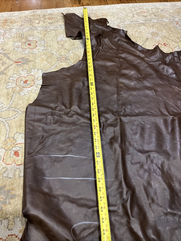 Leather Hide Upholstery Chocolate Brown Large Piece