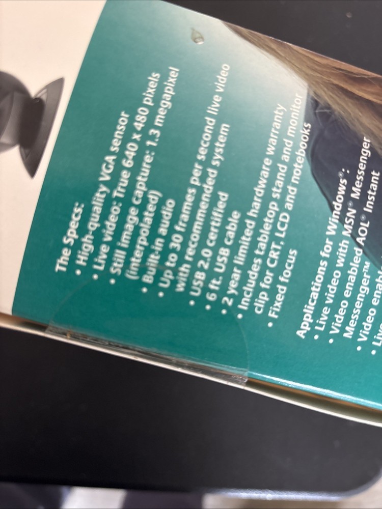 Logitech QuickCam Communicate STX Computer Webcam Video USB Black NOS