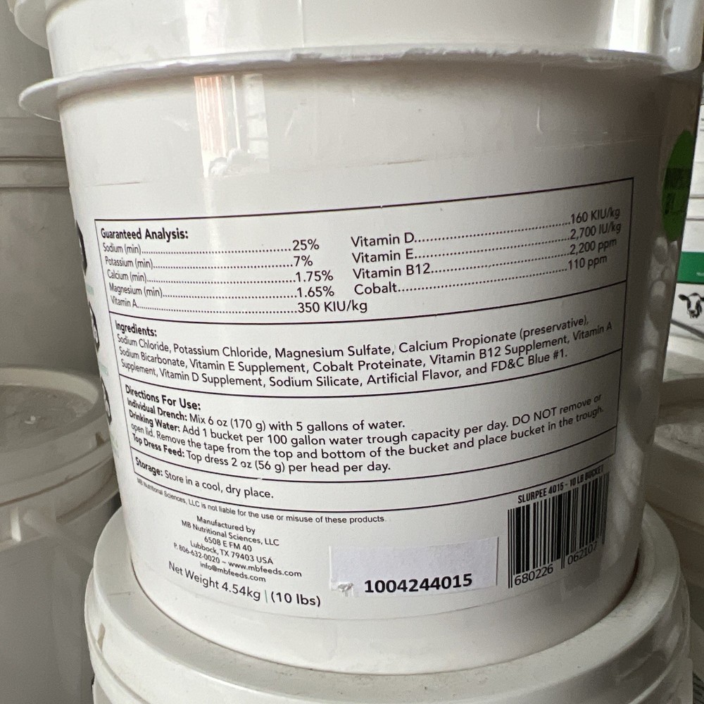 Slurpee Electrolyte for Cattle