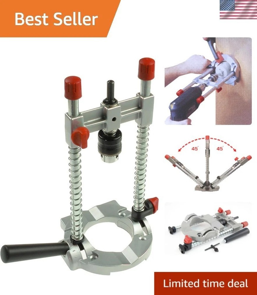 Precision Portable Drill Guide Attachment with Adjustable Depth Stops, 6" Max