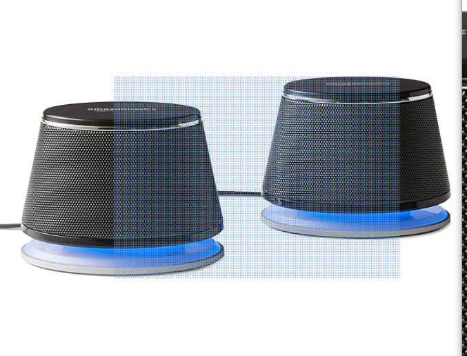 Amazon Basics USB Powered Computer Speakers Black – Tested & Working