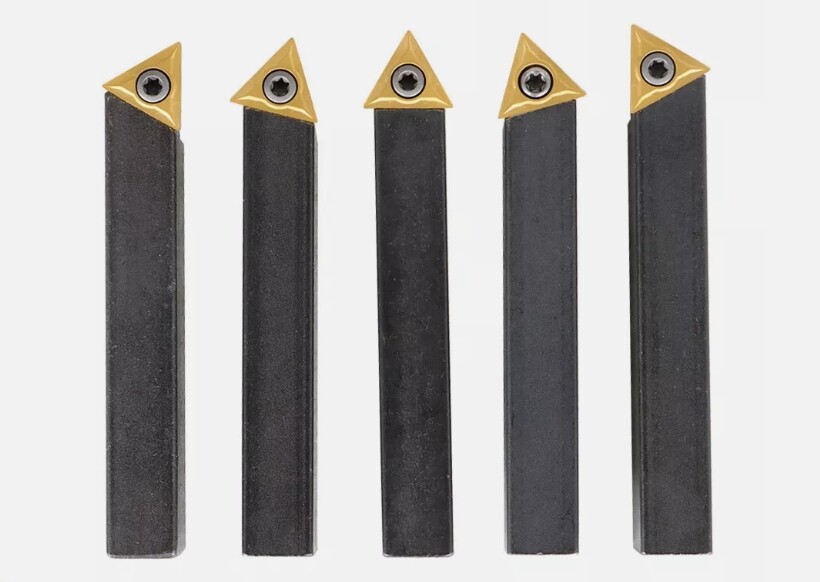 5 pc 5/16" Indexable Carbide C6 Insert Tool Bit & Holder Mini Lathe Set