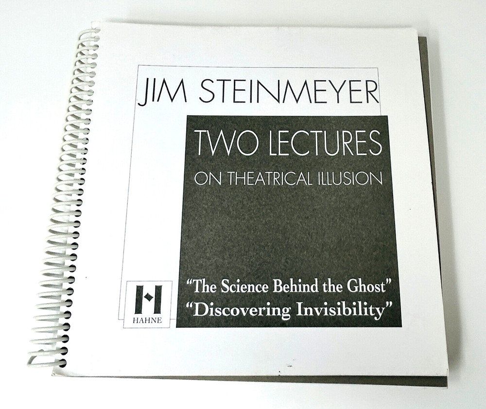 Two Lectures on Theatrical Illusion; Steinmeyer, Jim, 2001 Hahne - Magic Book.