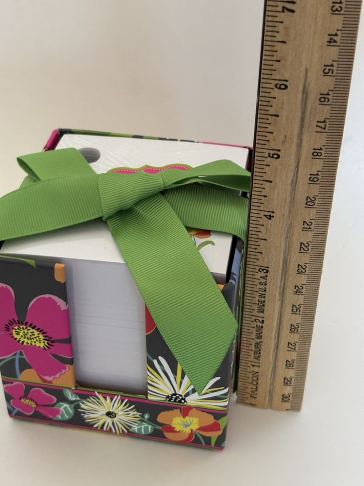 Vera Bradley Jazzy Blooms Take Note Cube Retired Pattern NEW Desk Gift