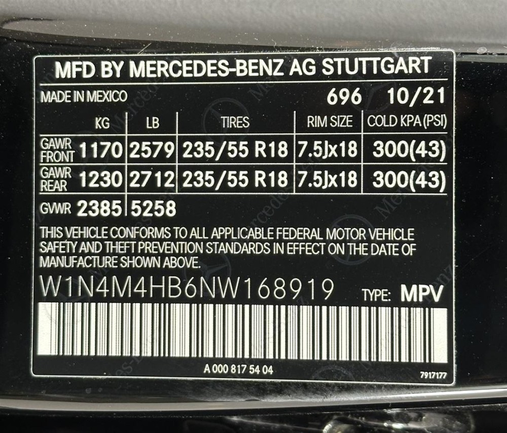 GLB250 2022 Camera/Projector 2790767