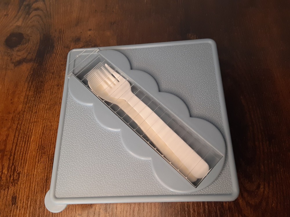 Plastic square container with Compartment in lid with Fork & Spoon